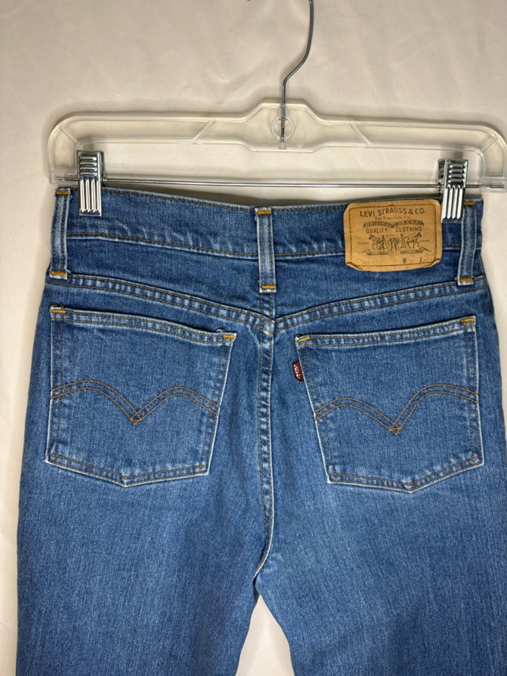 Vintage 90s Levi’s 525 High Rise Straight Leg Jeans W28 L29 Medium Wash - Picture 6 of 13